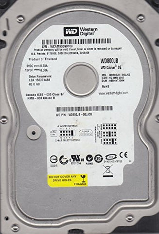 WD800JB-00JJC0, DCM HBBHNTJEHN, Western Digital 80GB IDE 3.5 Hard Drive