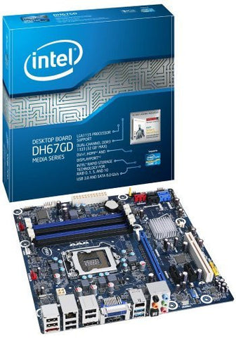 Boxed Intel Desktop Board Media Series Micro-ATX form factor for 2nd Gen Intel Core Family Processors BOXDH67GDB3
