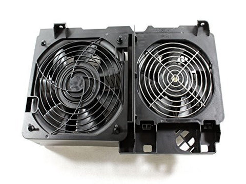 Genuine Dell KC257 YC653 Dual Front CPU Cooling Fan Assembly, For The Precision Workstation PWS 690 and T7400 Systems, Compatible Dell Part Numbers: WN845, CD673, DG168, MM089