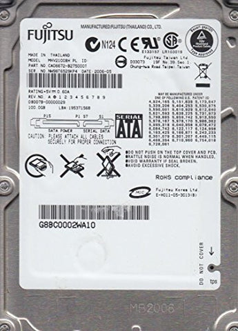 MHV2100BH PL, PN CA06672-B275000T, Fujitsu 100GB SATA 2.5 Hard Drive