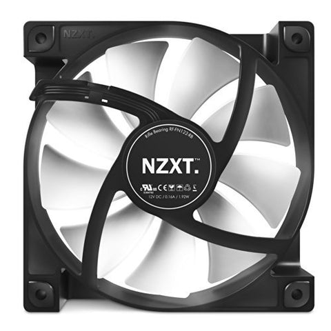 NZXT Technologies FN V2 120mm Performance Case Fan Cooling RF-FN122-RB