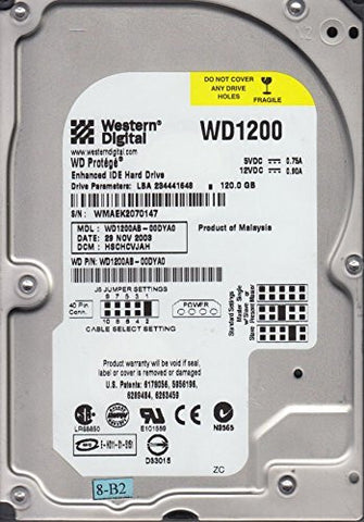 Western Digital 120GB IDE 3.5" Hard Drive WD1200AB-00DYA0