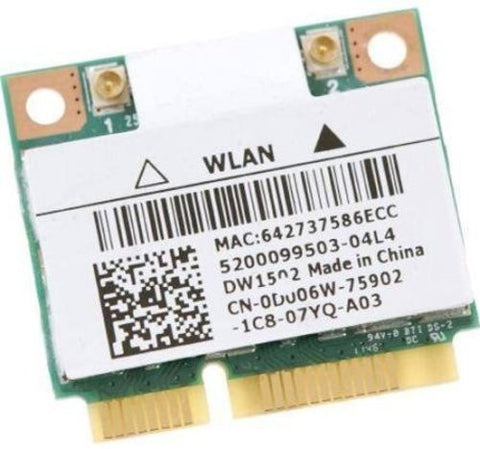 Dell DW1502 Wireless 802.11B/G/N PCI-E Half mini Wifi Card- D006W