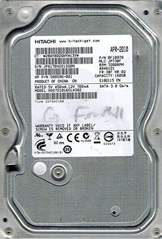 Hitachi HDS721016CLA382 P/N: 0F10978 MLC: JPT3BF 160GB