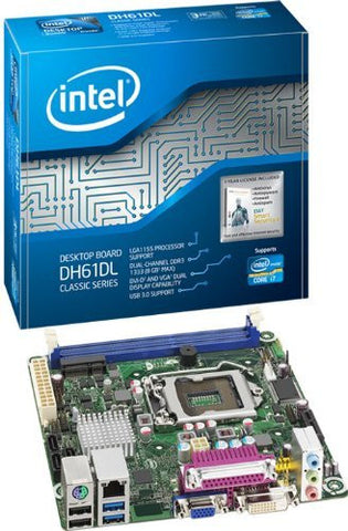 Boxed Intel Intel H61 Mini ITX DDR3 1333 Motherboards BOXDH61DLB3