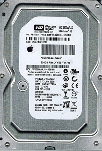Western Digital WD3200AAJS-40H3A1 MAC 320GB DCM: HARNHT2AGN APPLE