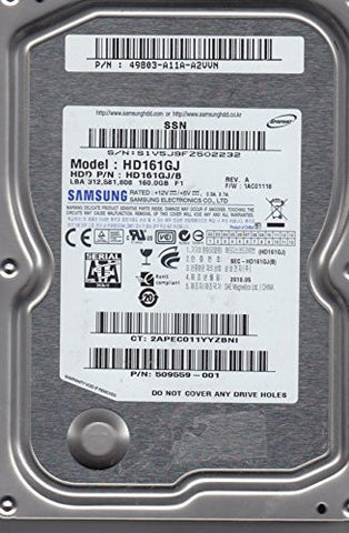 HD161GJ, HD161GJ/B, FW 1AC01118, Samsung 160GB SATA 3.5 Hard Drive