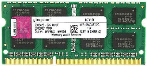 Kingston ValueRAM 2GB PC3-10600 DDR3 Laptop Memory RAM- KVR1333D3S9/2G