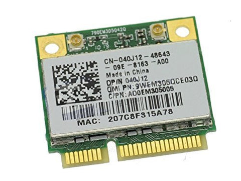 40J12 - Dell Vostro 1014 / 1015 / 1088 Atheros QMI305Draft N Wireless WiFi 802.11 a/b/g/n Half-Height Mini-PCI Express Card - 40J12