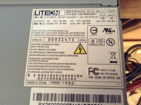 LITEON POWER SUPPLY MODEL PS-5251-7 ACER