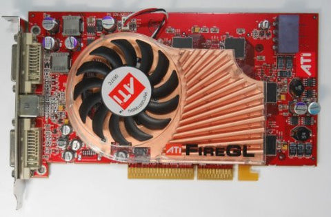 FireGL X3 256mb Dual DVI AGP Modded w X800 XT Firmware For Apple Mac PowerPC AGP G5 Tower