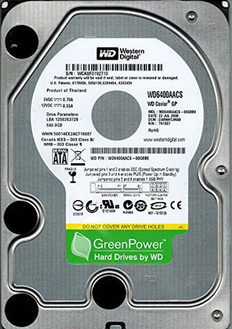 Western Digital 640GB SATA 3.5" Hard Drive WD6400AACS-00G8B0