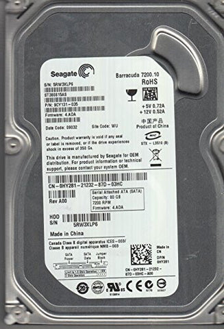 ST380815AS, 5RW, WU, PN 9CY131-035, FW 4.ADA, Seagate 80GB SATA 3.5 Hard Drive
