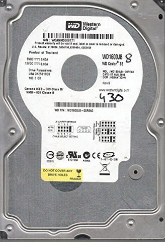 WD Caviar SE WD1600JB-00REA0 160GB IDE 3.5" Hard Drive- HSBANT2CA