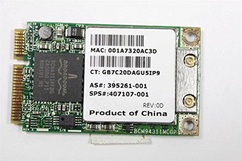 HP Pavilion DV6000 Wireless PCI-E Card 802.11B/G BCM94311 407107-001 395261-001