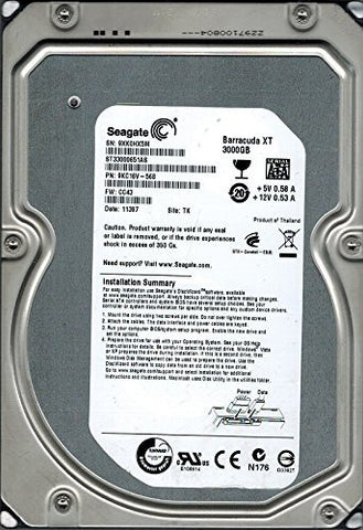 Seagate ST33000651AS P/N: 9KC16V-568 F/W: CC43 3TB TK Hard Drive