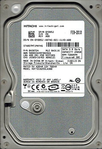 Hitachi HDT721025SLA380 P/N: 0A38724 MLC: BA3116 250GB