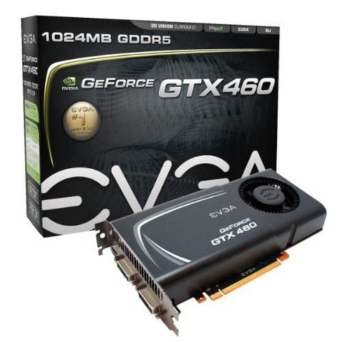 EVGA GeForce GTX 460 FPB EE (External Exhaust) 1024 MB GDDR5 PCI Express 2.0 2DVI/Mini-HDMI Graphics Card, 01G-P3-1371-TR