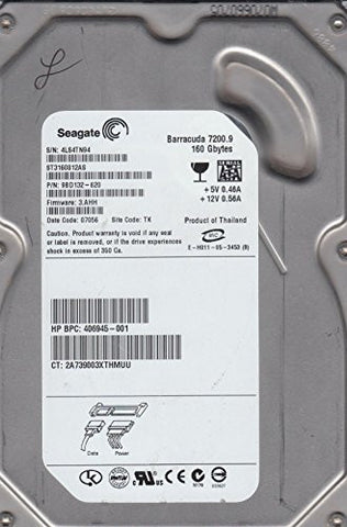 ST3160812AS, 4LS, TK, PN 9BD132-620, FW 3.AHH, Seagate 160GB SATA 3.5 Hard Drive