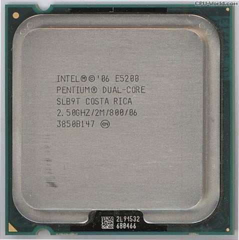 ntel Pentium E5200 2.5GHz 2MB Dual-Core Processor SLAY7 SLB9T
