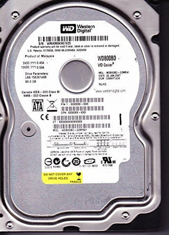 WD Caviar WD800BD-22MRA1 80GB SATA 3.5" Hard Drive- HSBANTJCA