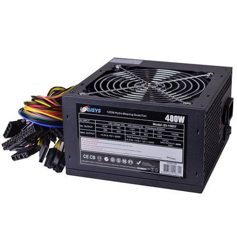 Logisys 480W Power Supply- PS480A12BK