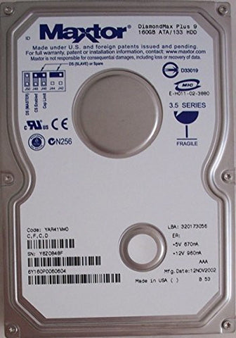 Maxtor DiamondMax Plus 9 160GB SATA 6Y160P0042841 Hard Drive- 5187-2137