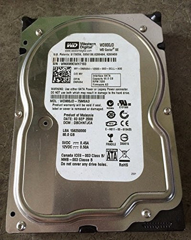 WD Caviar SE WD800JD 80GB 7200RPM SATA Hard Drive- WD800JD-75MSA3
