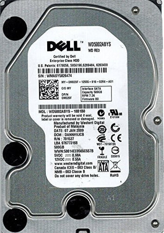 Dell WD5002ABYS 500GB 3.5" Hard Drive- M020F
