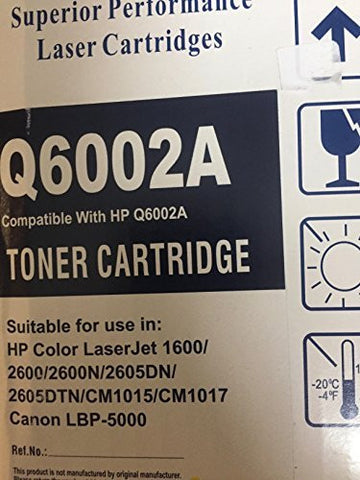 Superior Performance Laser Cartridges Q6002A Toner Cartridge- Yellow