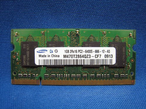 SAMSUNG M470T2864QZ3-CF7 1GB NOTEBOOK SODIMM DDR2 PC6400(800) UNBUF 1.8v 2RX16 200 128MX64 64mX16 CL