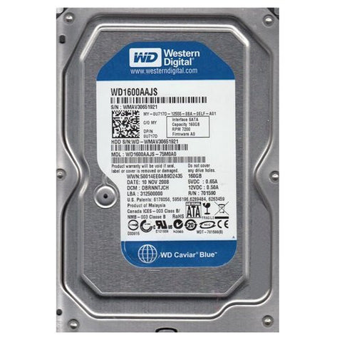 WD WD1600AAJS-75M0A0 HD 3.5 160GB SATA 7200RPM WD