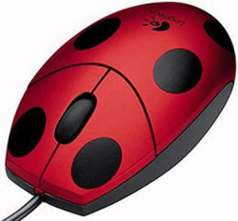 Logitech USB Mini Ladybug Optical Mouse- 831291-0000