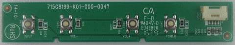 Vizio E50x-E1 LED TV Keypad Button Board- 715G8199-K01-000-004Y