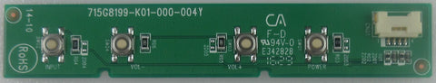 Vizio E50x-E1 TV Keypad Button Board- 715G8199-K01-000-004Y