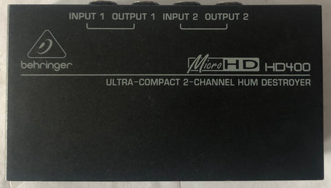 Behringer MicroHD HD400 Ultra-Compact 2- Channel HUM Destroyer