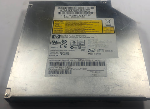 HP 530 Laptop AD-7530B DVD/CD Rewritable Drive- 438523-001