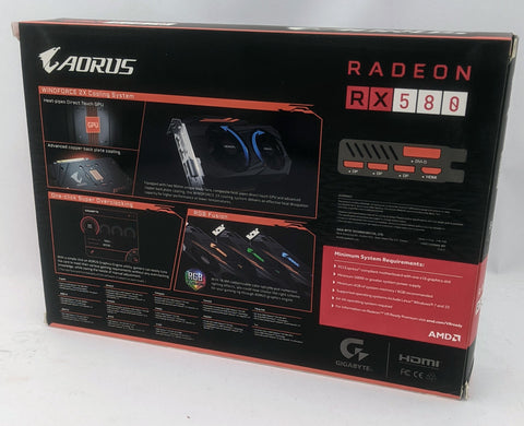 Gigabyte AORUS Radeon RX 580 8GB PCI-E Graphics Card- GV