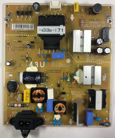 LG 43UK6090PUA 4K LED TV LGP43DJ-17U1 Power Supply Board- EAY64529501