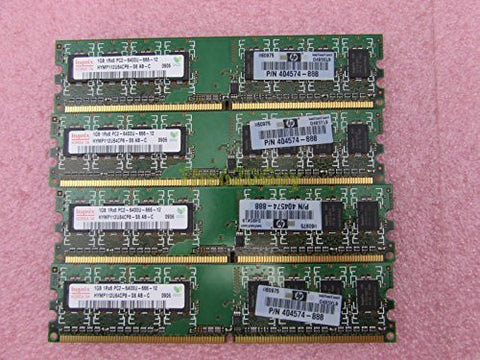 HP 404574-888 4GB 4 x 1GB PC2-6400U DDR2 800 Non-ECC Unbuffered Memory Kit Hynix