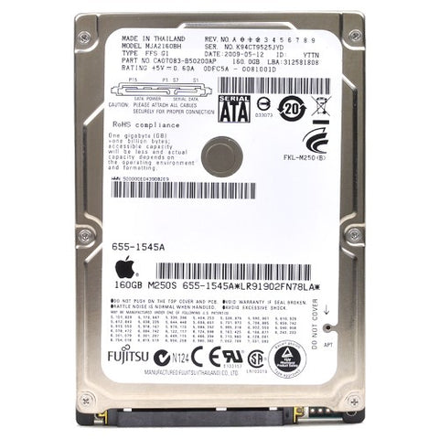 Fujitsu 160GB Laptop Hard Drive- MJA2160BH