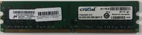 Micron 2GB DDR2 Desktop RAM Memory- MT16HTF25664AZ-800H1