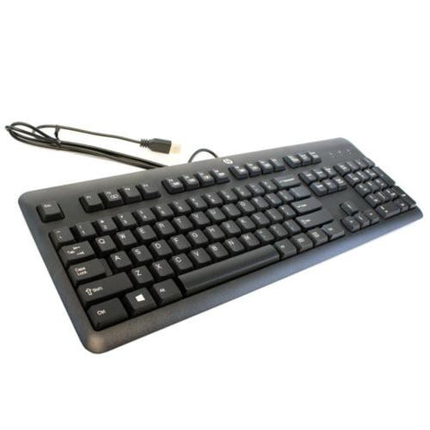 HP USB wired black keyboard KU-1156 PN 672647-003