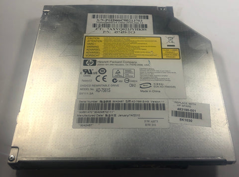 HP EliteBook 6930p Laptop AD-7561S DVD/CD Rewritable Drive- 483190-001