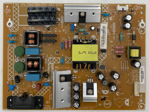 Insignia NS-39DR510NA17 LED TV 715G7364-P01-003-002S Power Supply Board- PLTVFU301UAU9