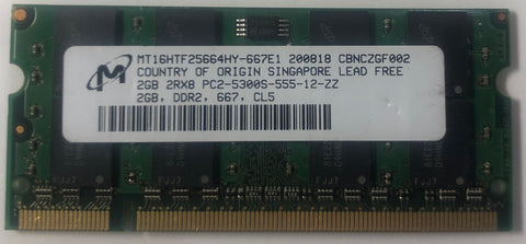 Micron MT16HTF25664HY-667E1 2GB DDR2 Laptop RAM Memory