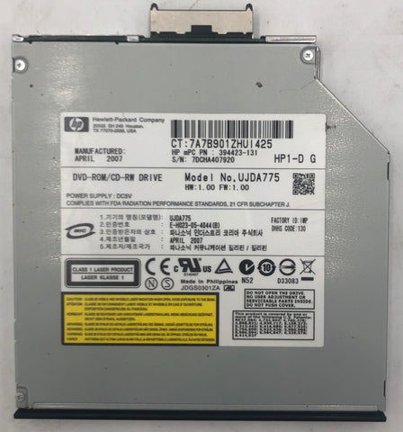 HP Compaq nc6400 Laptop UJDA775 DVD-ROM/ CD-RW Drive- 418865-001