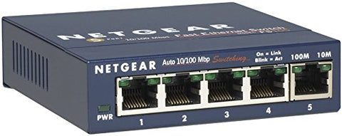 Netgear ProSafe 5-Port 10/100 Desktop Switch- FS105