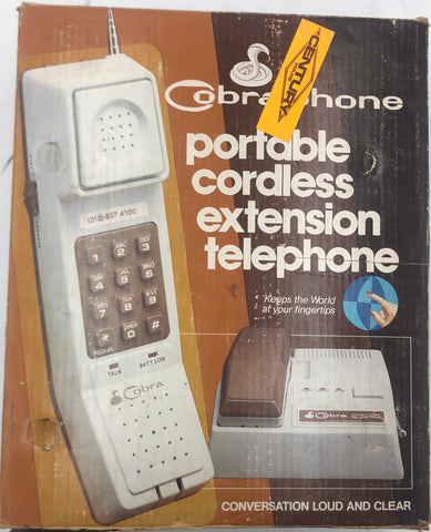 Cobra Phone CP-205S Portable Cordless Extension Telephone