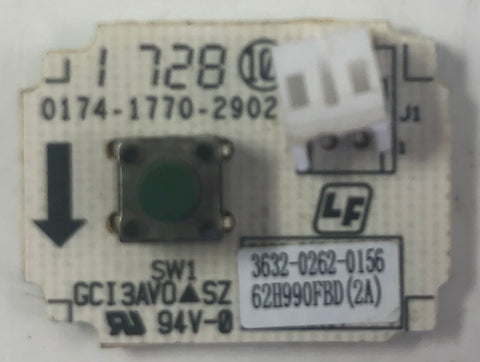 Vizio D39HN-D0 LED TV 0174-1770-2902 Power Button Board- 3632-0262-0156